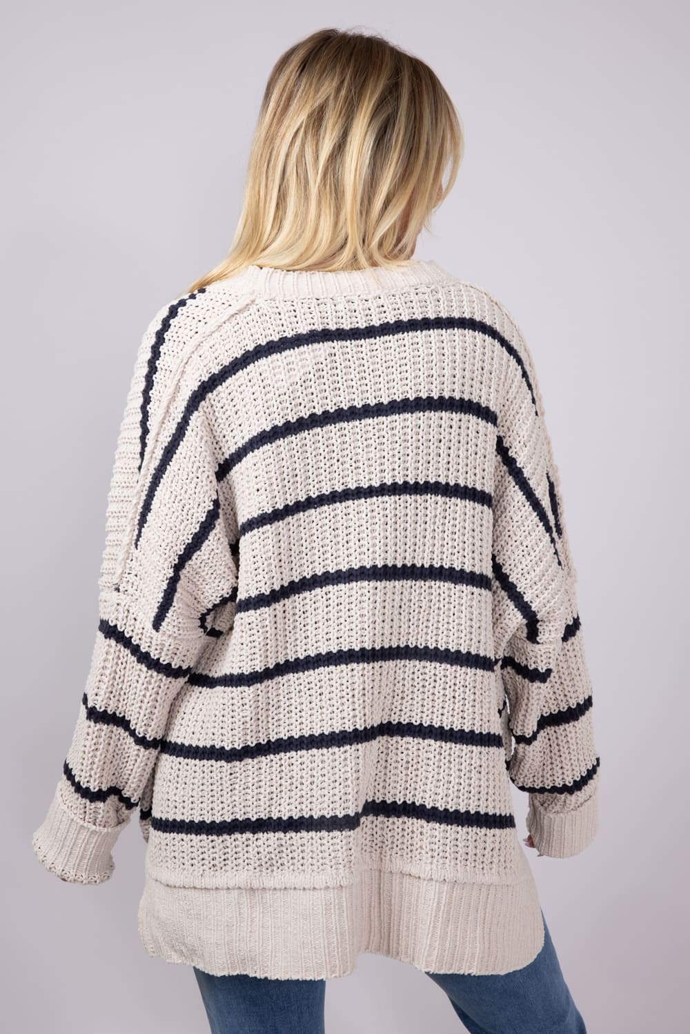 Miracle Sweater Cardigan for Women in Beige/Blue
