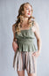 Rokoko Peplum Tank Top for Women in Sage | R602492-SAG
