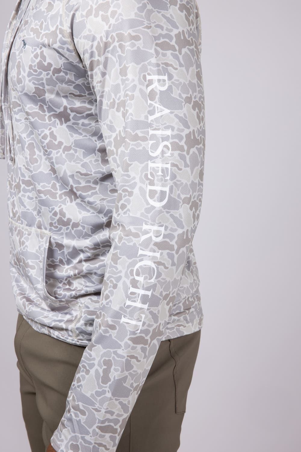 Simply Southern Sport Hoodie for Men in Grey Camo