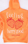 Kids Simply Southern Youth Embroidered Berry Good Hoodie for Girls in Orange