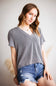 Urban Ribbed Knit Top for Women in Charcoal