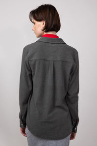Thread & Supply Lewis Soft Luxe Button Up Shirt for Women in Black Olive