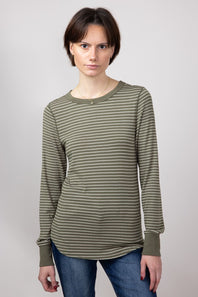 Thread & Supply Stacy Stripe Shirt for Women in Sea Turtle