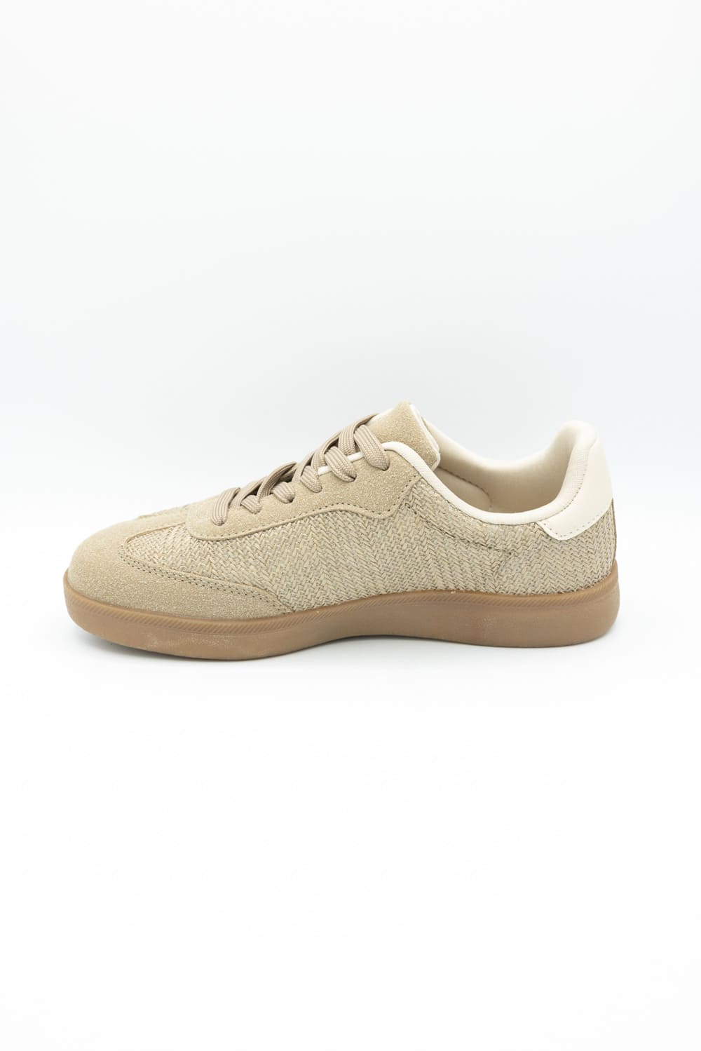 Top Moda Remus Raffia Sneakers for Women in Taupe
