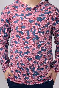 USA Performance Hoodie for Men in White