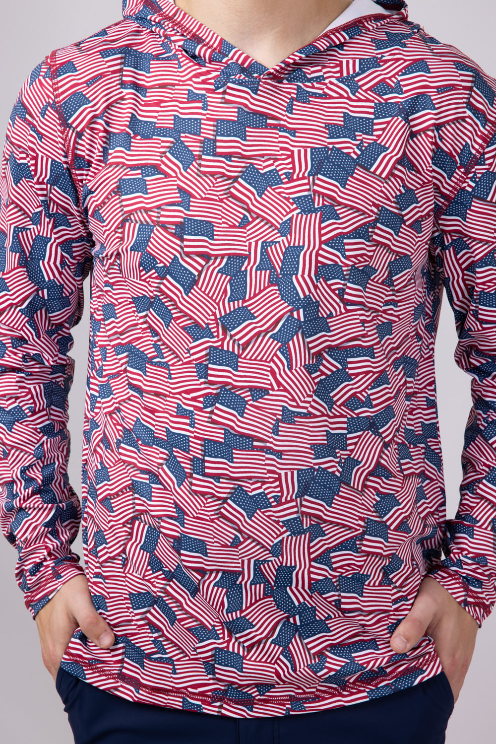 USA Performance Hoodie for Men in White