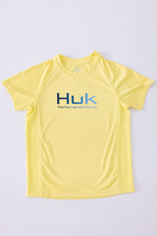 Huk Fishing Pursuit T-Shirt for Boys in Yellow