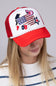 Womens Simply Southern Flag Patch Hat for Women in Red