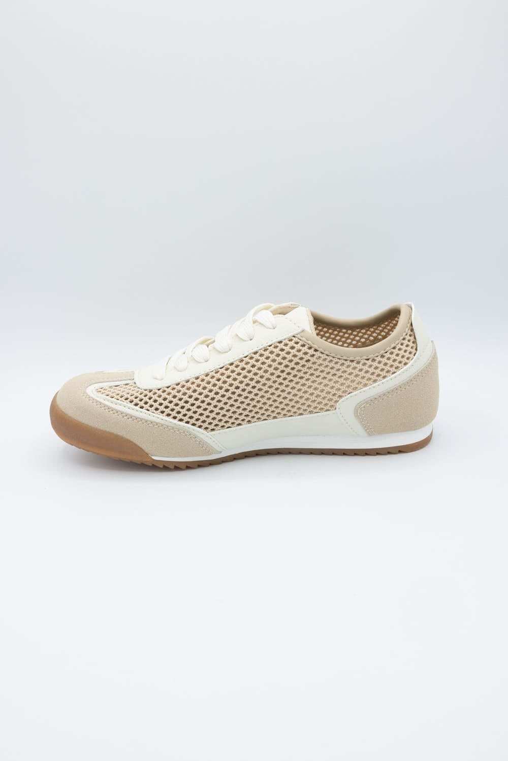 Top Moda Carly Mesh Sneakers for Women in Beige