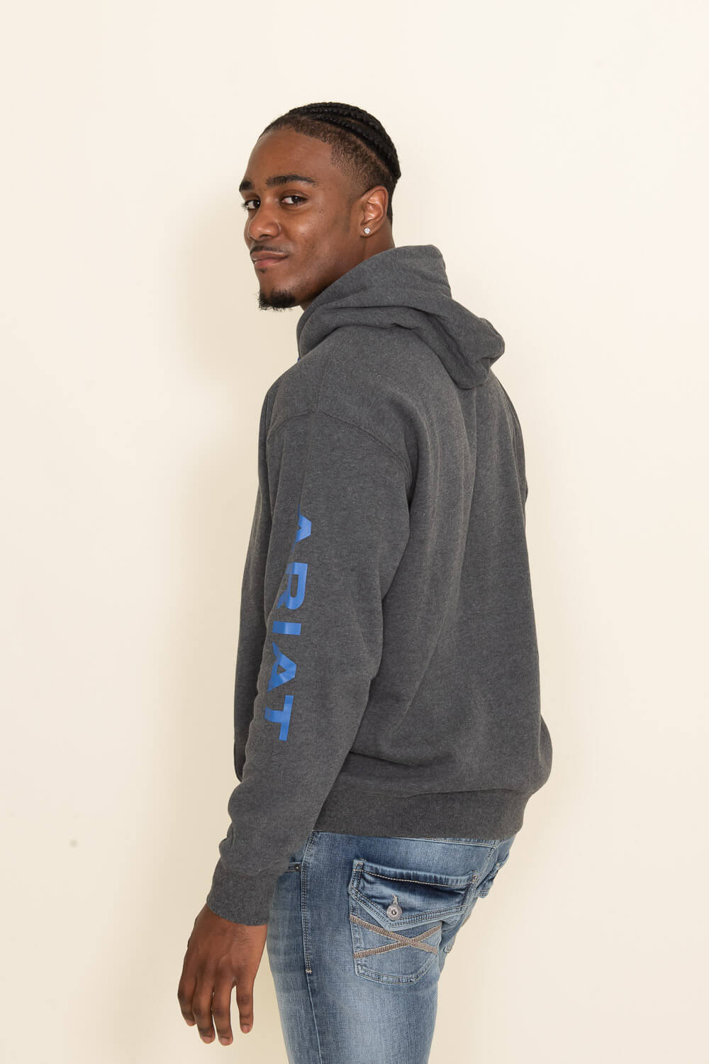 Ariat Logo Hoodie for Men in Grey