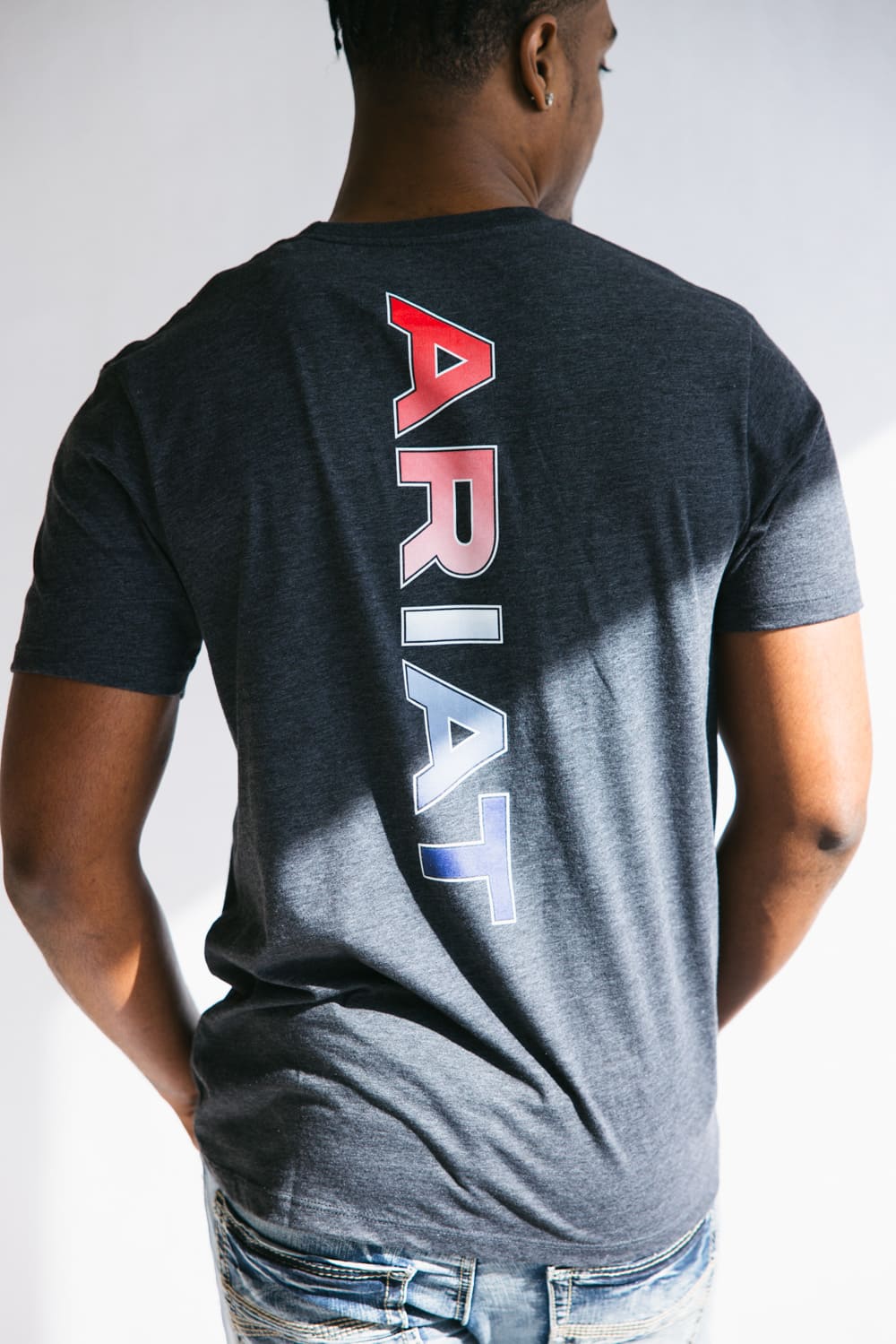 Ariat RWB T-Shirt for Men in Charcoal Heather