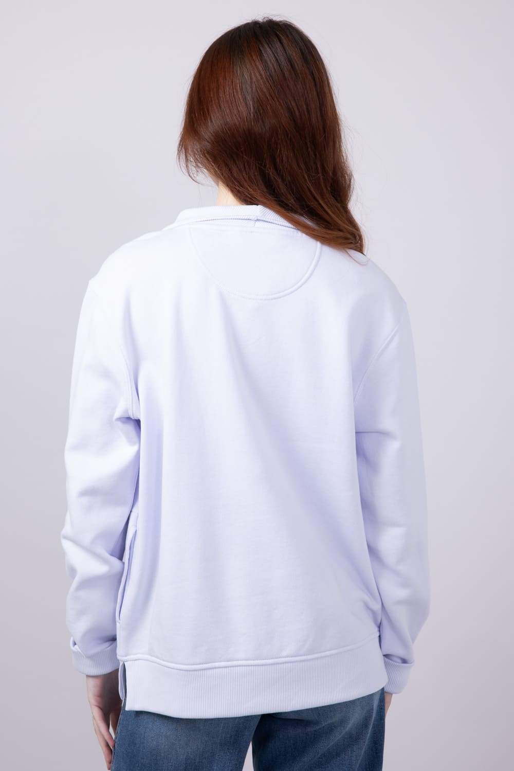Carhartt Tencel Relaxed Fit Half Zip Sweatshirt for Women in Fresh Lavender