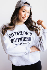Go Taylor’s Boyfriend Sweatshirt for Women in Ash Grey