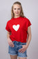 Heart Sweater for Women in Red