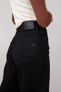 Hidden High Rise Clean Stretch Wide Leg Jeans for Women in Black