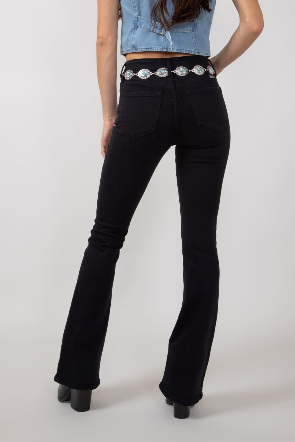 KanCan High Rise Bootcut Jeans for Women in Black