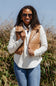 Love Tree Faux Leather Cropped Puffer Vest for Women in Brown