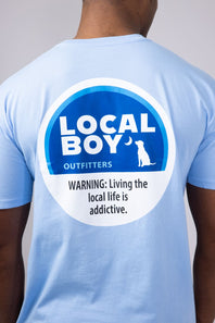 Local Boy Peppermint T-Shirt for Men in Washed Denim