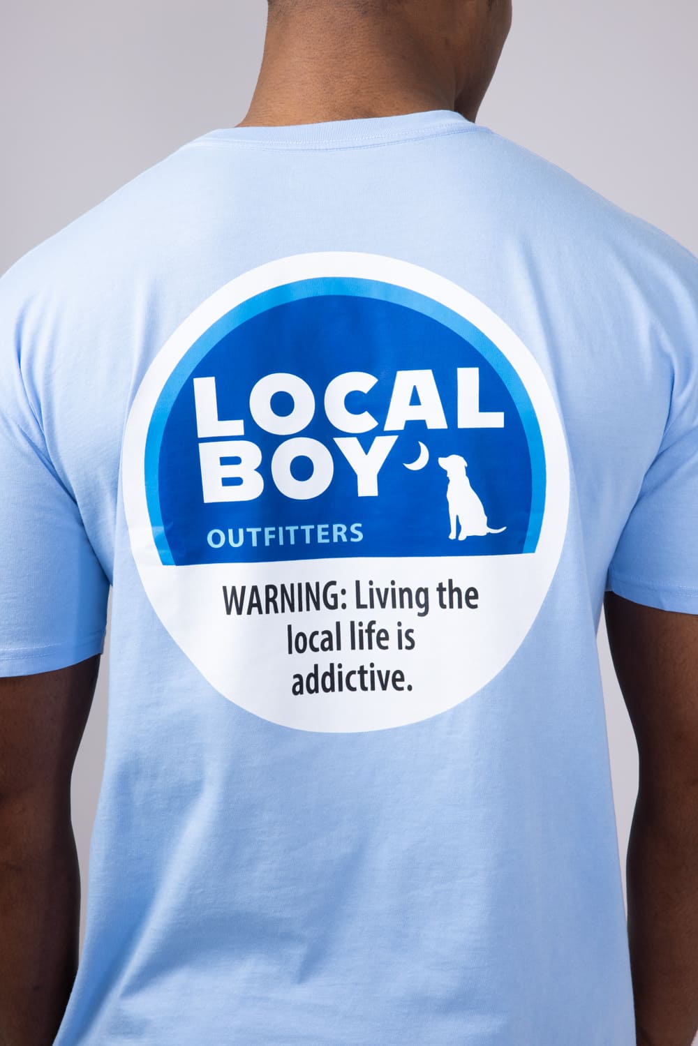 Local Boy Peppermint T-Shirt for Men in Washed Denim