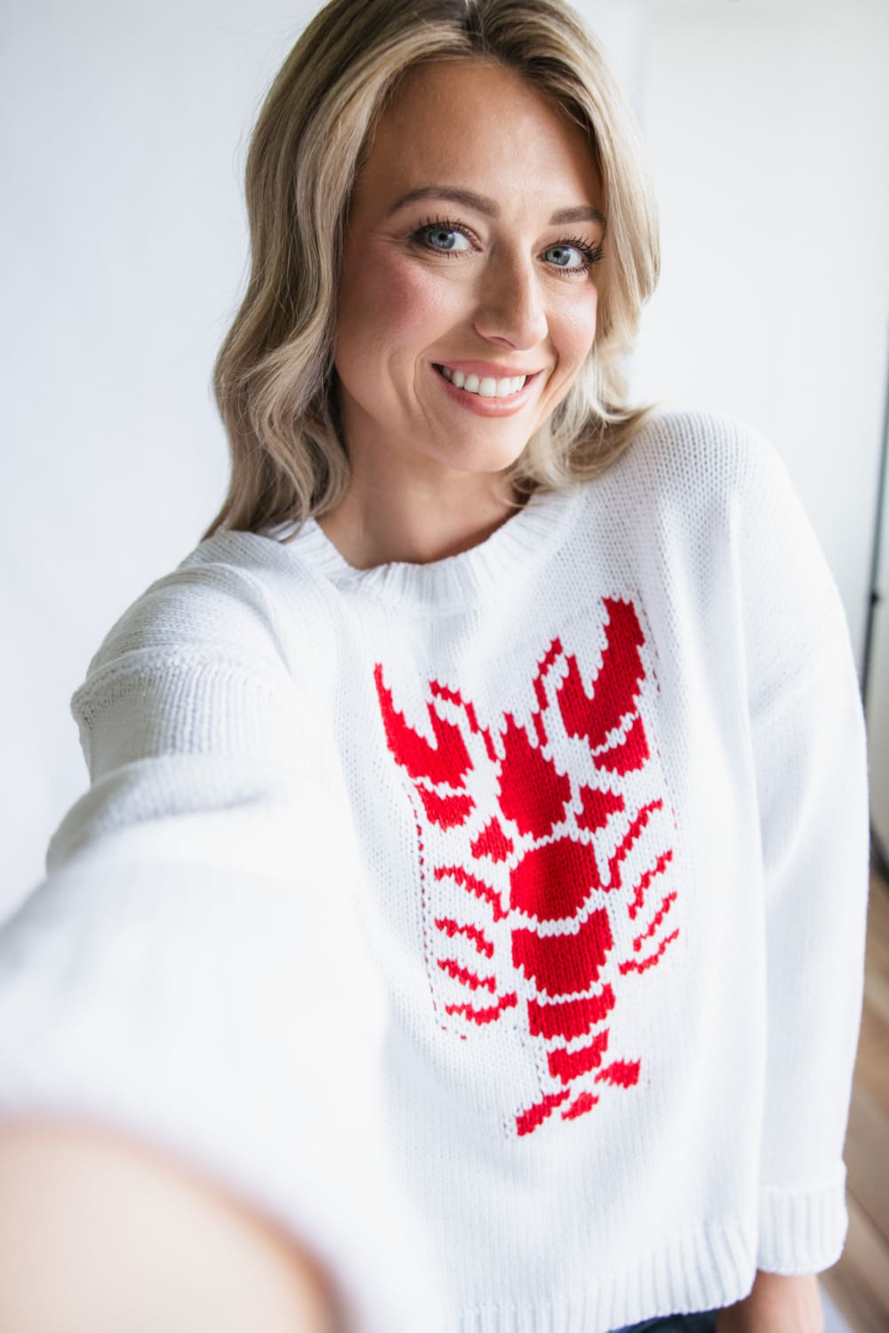 Miracle Lobster Sweater for Women in White
