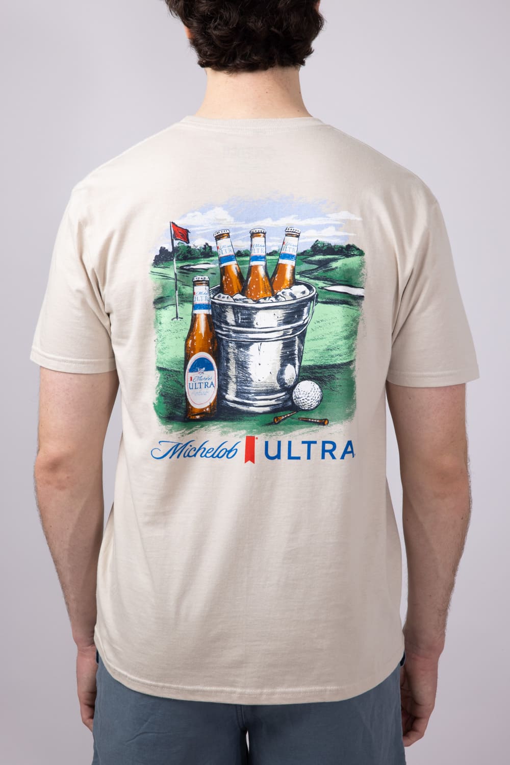 Michelob Ultra Golf T-Shirt for Men in Sand