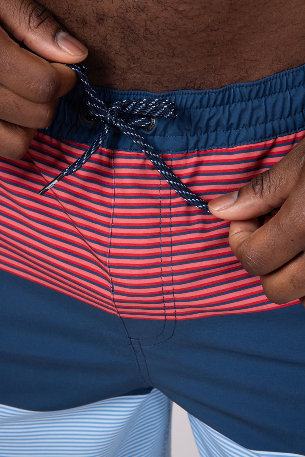Quiksilver Surfsilk Tijuana Striped Volley 7” Shorts for Men in Navy