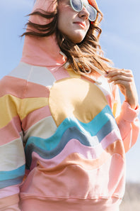 Womens Simply Southern Patched Sun Hoodie for Women in Multi