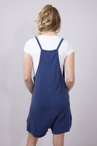 Simply Southern Urban Ribbed Knit Romper for Women in Navy