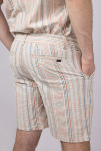 Union Paloma Seersucker 8” Shorts for Men in Cream | H181X2T-SWEETPOTATO