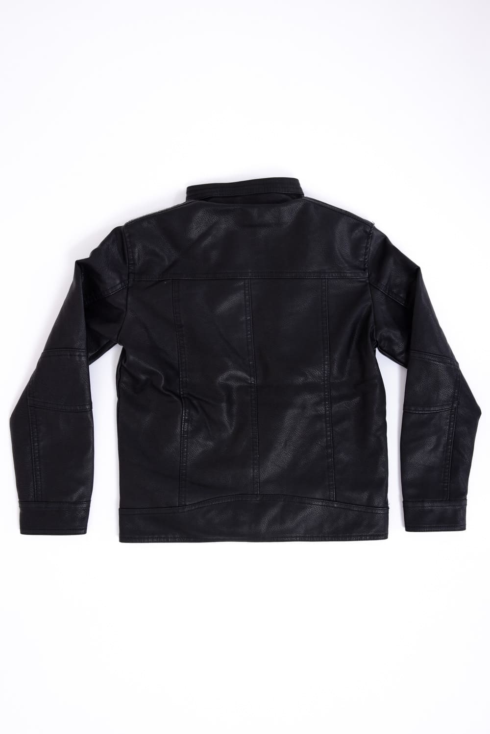 Youth Moto Faux Leather Jacket for Boys in Black