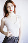 Seamless Double Layer Knit Tank Top for Women in Stone