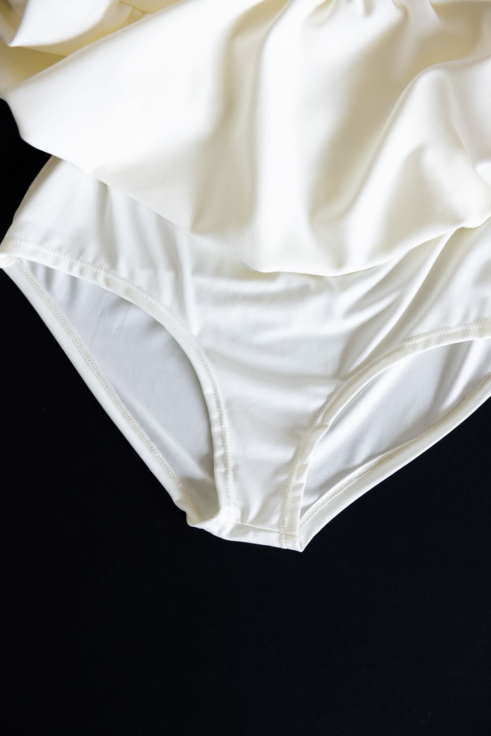 Scuba Knit Bubble Mini Skirt for Women in White