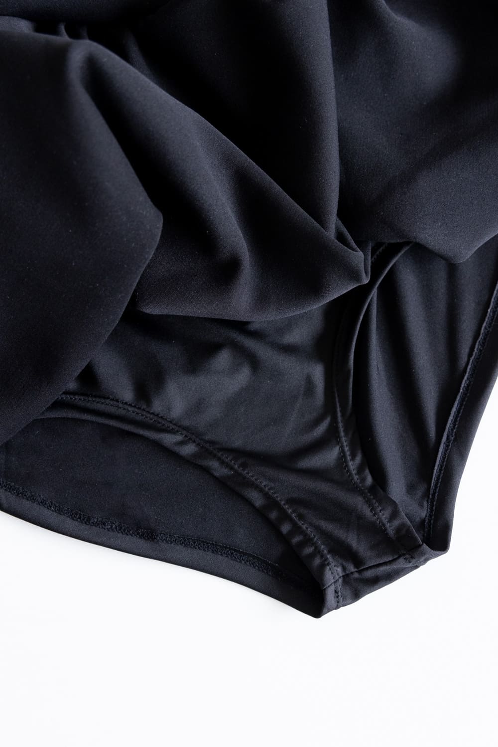 Scuba Knit Bubble Mini Skirt for Women in Black