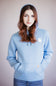 Carhartt Logo Sleeve Midweight Hoodie for Women in Sky Blue