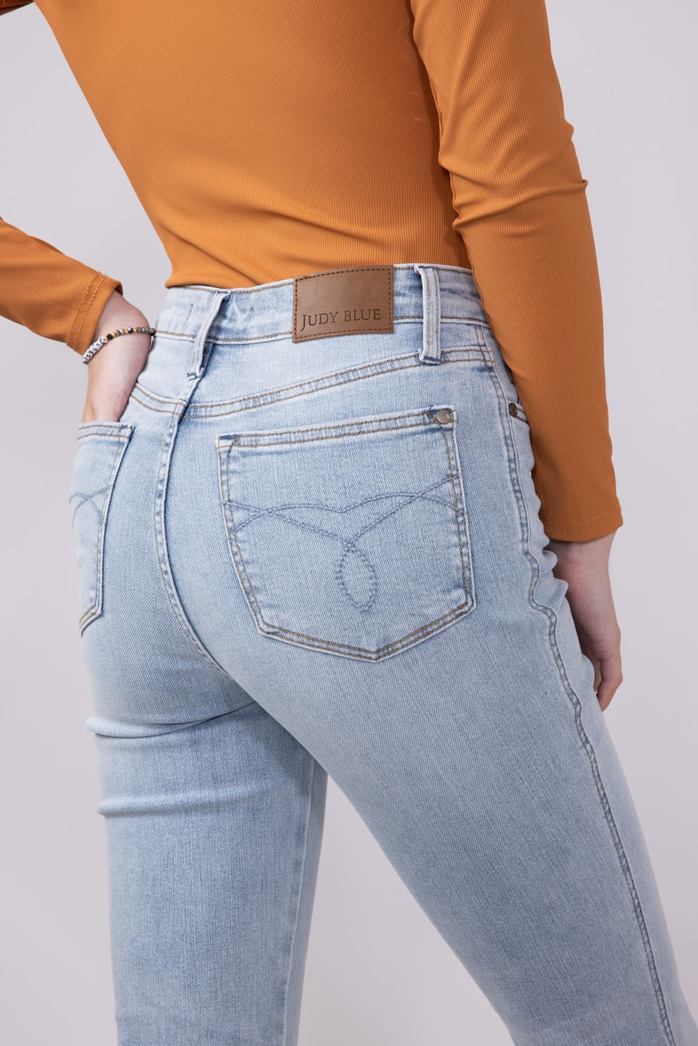 Judy Blue Embroidered Back Pocket Bootcut Jeans for Women