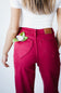 Judy Blue High Rise Heart Pocket Straight Jeans for Women in Scarlet Red