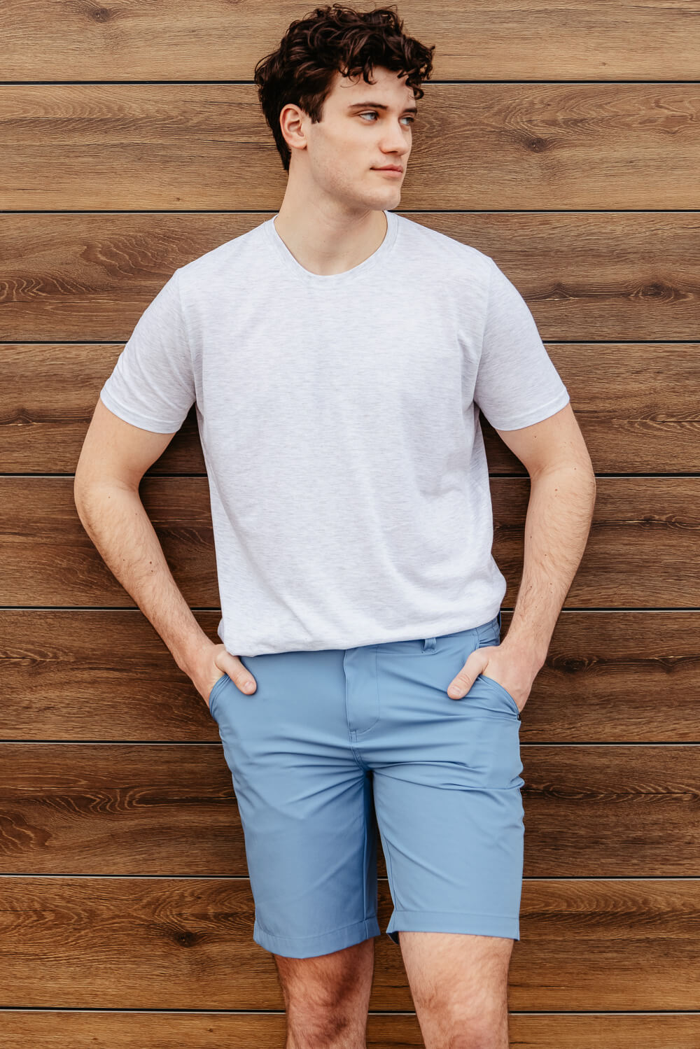1897 Original 9” Hydro Flat Front Shorts for Men in Light Blue