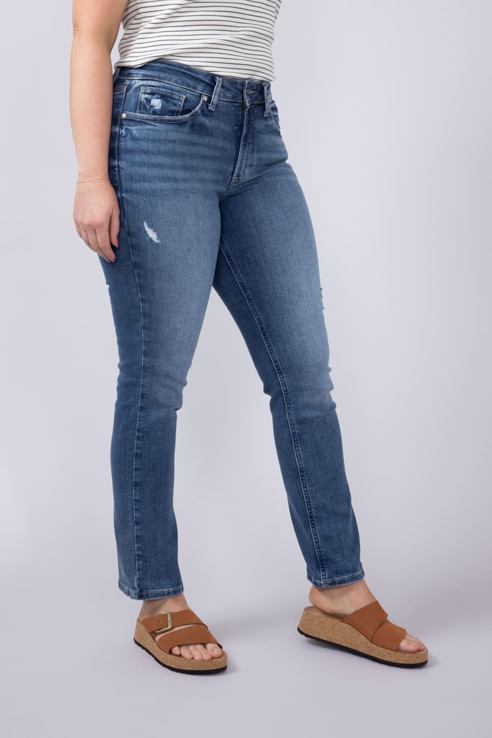 Silver Jeans Avery Straight High Rise Jeans for Women