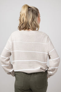 Miracle Striped Sweater for Women in Ivory