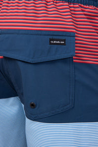Quiksilver Surfsilk Tijuana Striped Volley 7” Shorts for Men in Navy