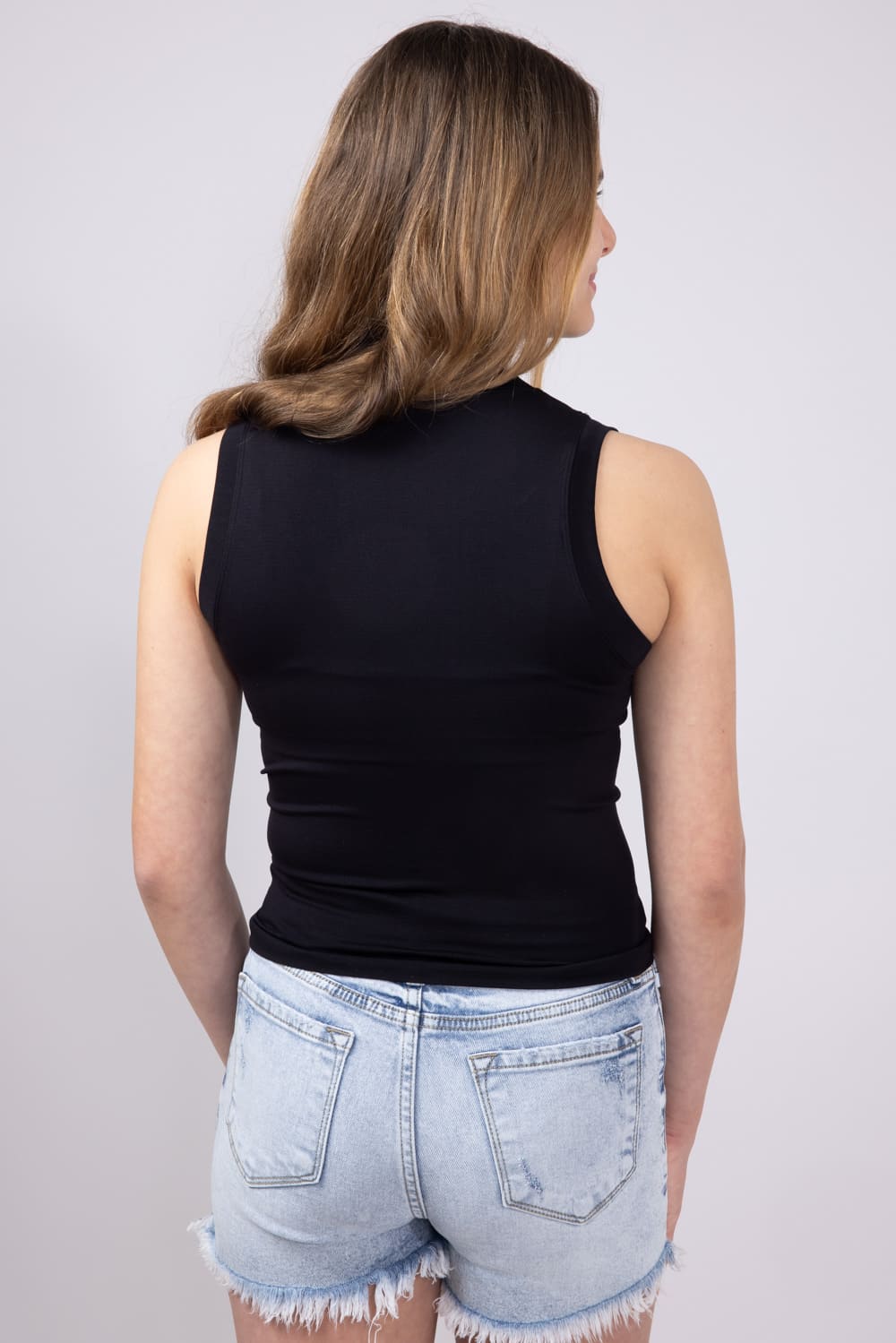 Moa Moa Seamless Tank Top for Girls in Black