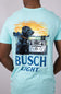 Busch Light Dog Cooler T-Shirt for Men in Teal Blue