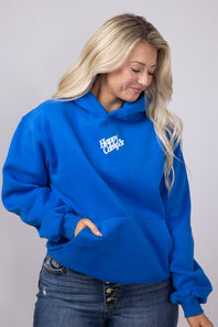 Happy Camp3r Puff Series Hoodie for Women in Royal Blue