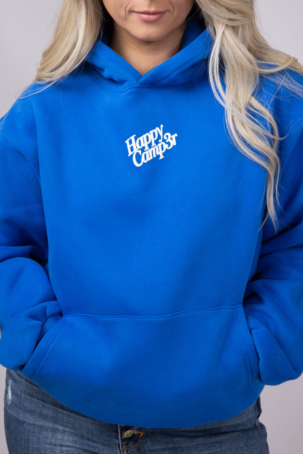 Happy Camp3r Puff Series Hoodie for Women in Royal Blue