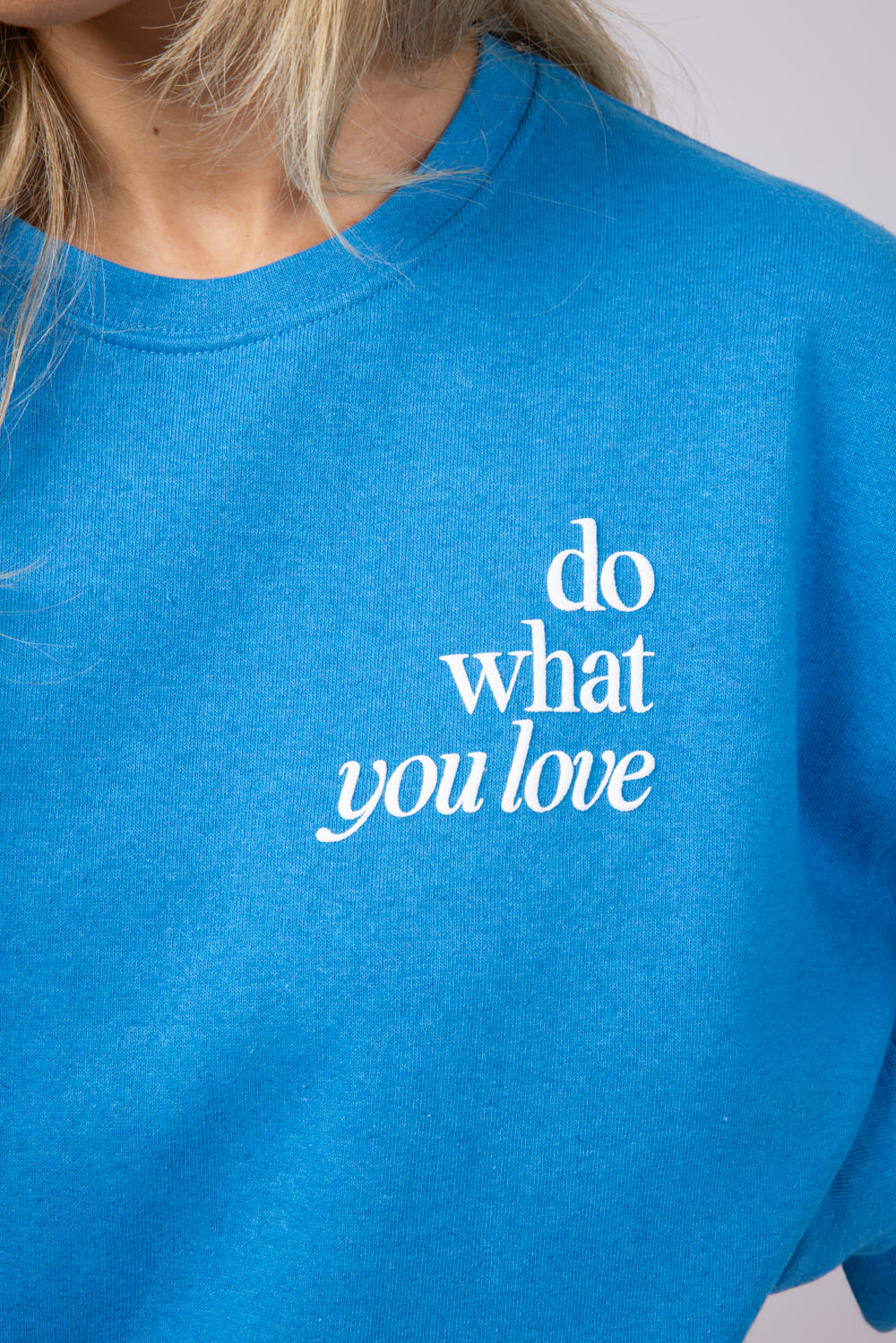 Simply Southern Love What You Do Sweatshirt for Women in Blue