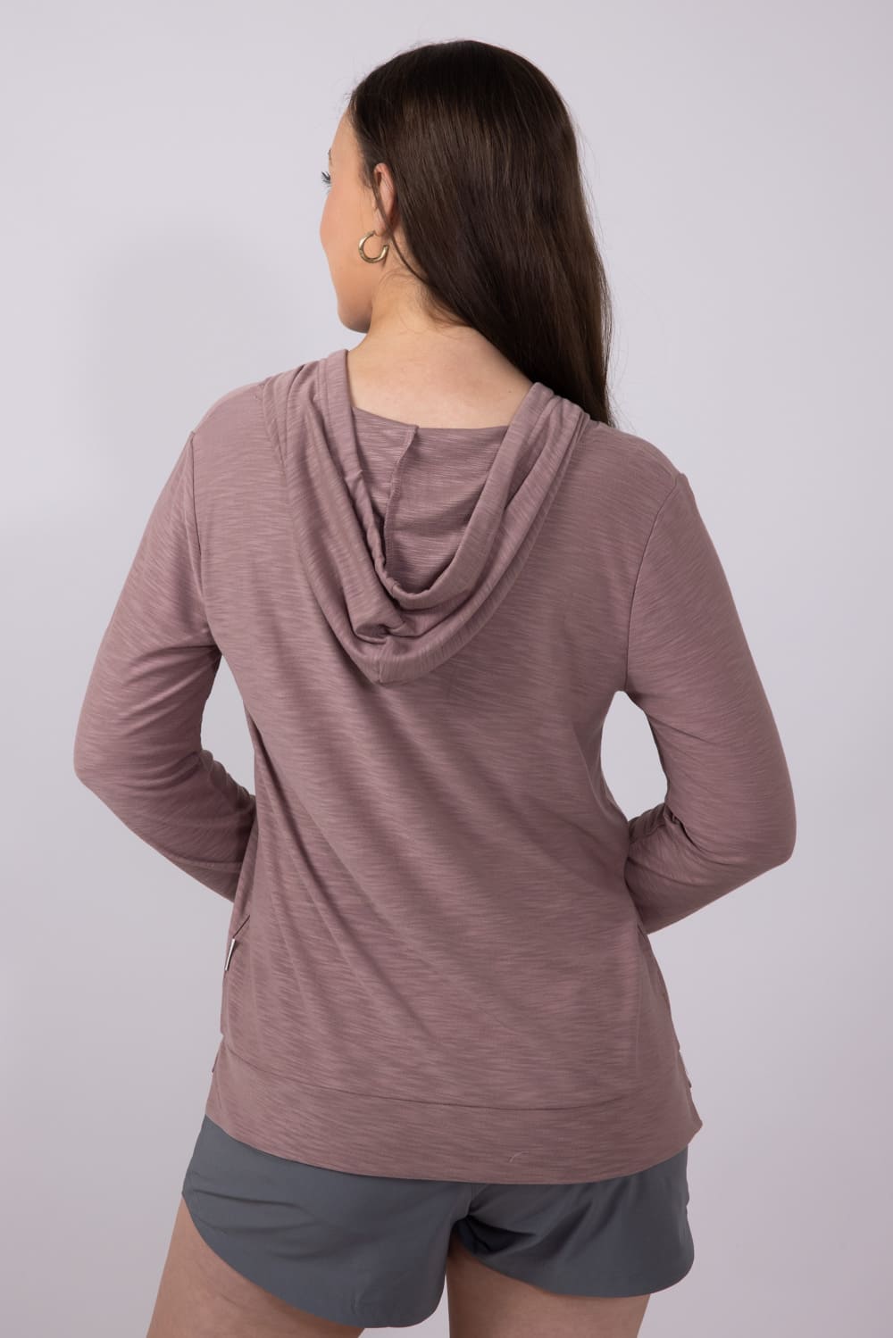 Free Fly Bamboo Lightweight Slub Hoodie for Women in Fig Purple