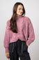 Simply Southern Braid Cropped Sweater for Women in Plum
