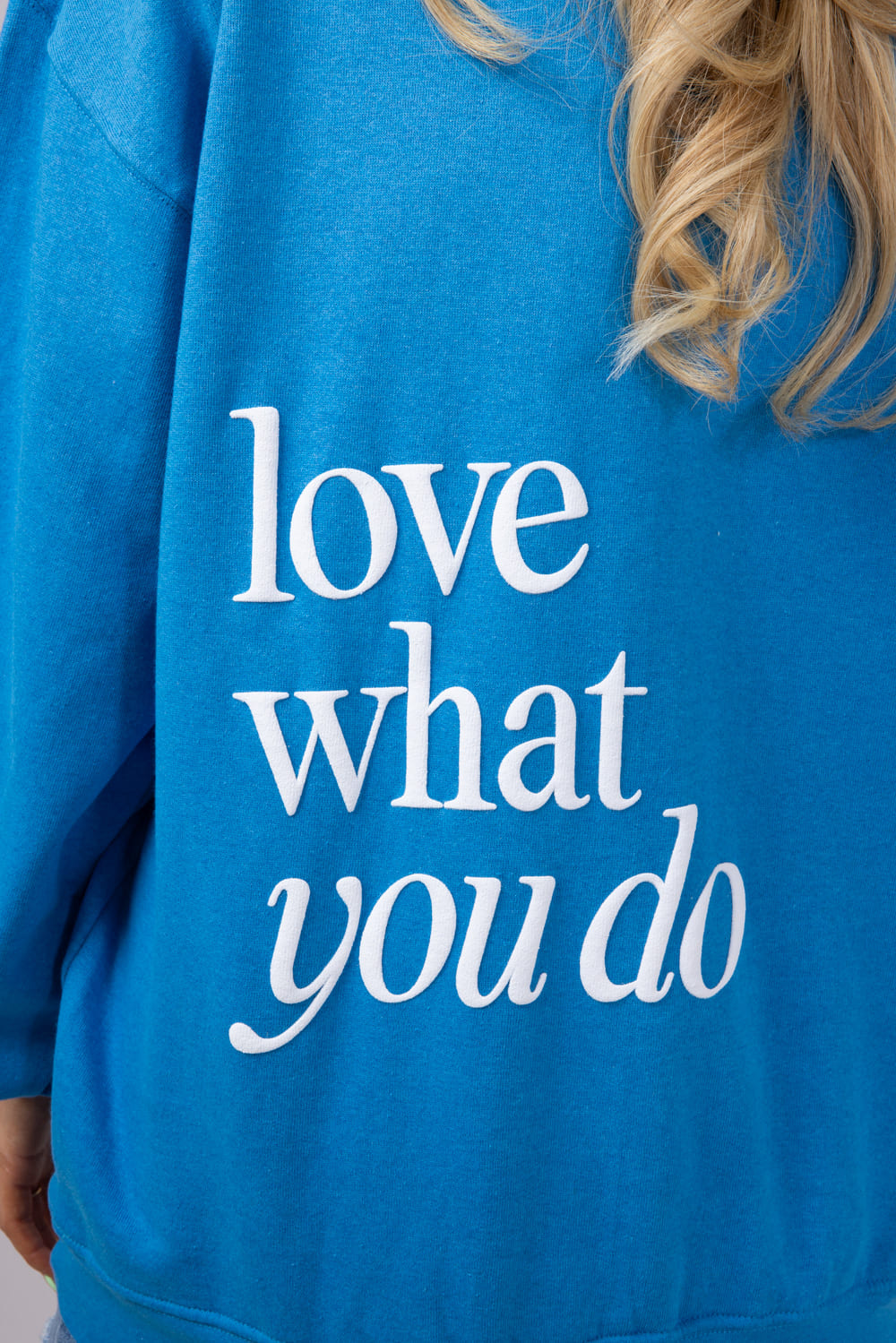 Simply Southern Love What You Do Sweatshirt for Women in Blue