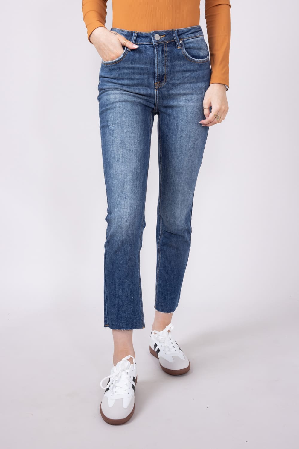 Risen High-Rise Skinny Jeans for Women