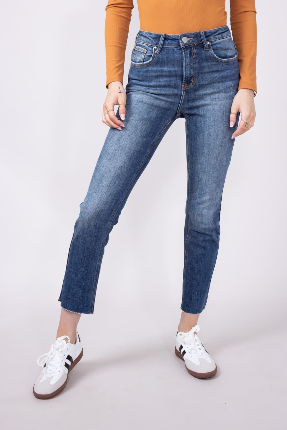 Risen High-Rise Skinny Jeans for Women